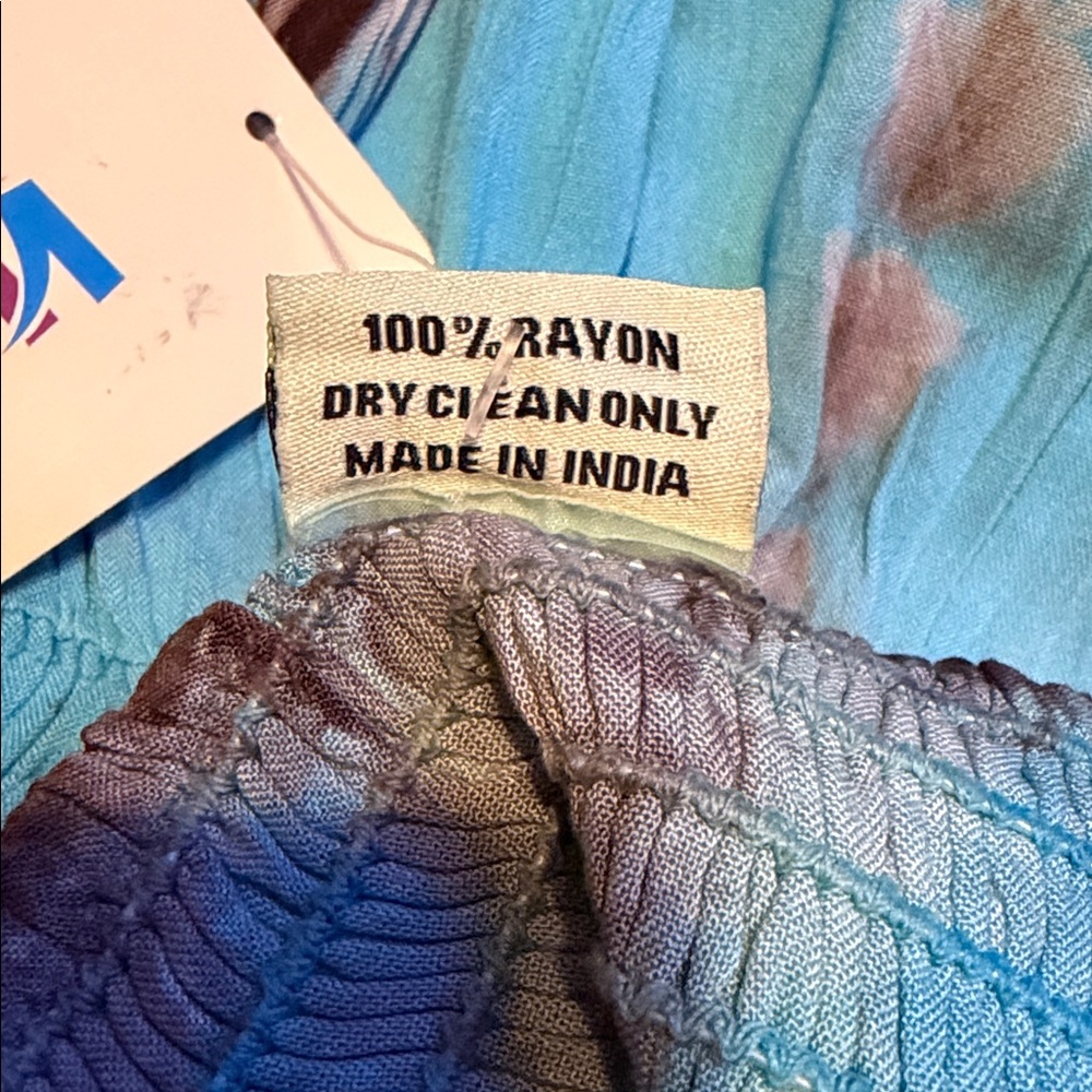Wevez Rayon Tie Dye Long Skirt in Turquoise~Vibrant Purple~Brown~OS Regular~NWT - Picture 15 of 16
